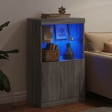  Komoda s LED svjetlima boja sivog hrasta 60,5x37x100 cm | shoptok.hr