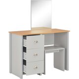  Toaletni stolić s ogledalom i stolcem sivi 104 x 45 x 131 cm | shoptok.hr