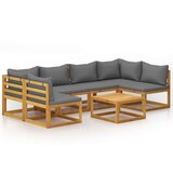  3057622 7 Piece Garden Lounge Set with Cushion Solid Acacia Wood (2x311856+311858+311862) | shoptok.hr
