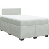 Box spring krevet s madracem svjetlosivi 120x200 cm baršunasti | shoptok.hr