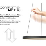 PAUL NEUHAUS Dizajnerska viseča svetilka črna, vključno z zatemnljivo LED Easylift - Hoop Cene