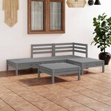 Maison Chic Seti vrtnega pohištva - Vrtna garnitura - Vrtni pohištvo set 5-delna trdna borovina siva, (21815151) | Shoptok.si