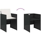  9-dijelni vrtni blagovaonski set s jastucima crni od poliratana | shoptok.hr