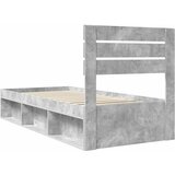  Krevetna konstrukcija s uzglavljem Betonska siva 100 x 200 cm | shoptok.hr