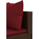  8-dijelna vrtna garnitura s jastucima smeđa od poliratana | shoptok.hr