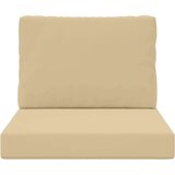  Jastuk za vanjsku sofU 2 pcs Bež Poliester - Bež 60 x 60 cm 1x sjedalo +1x naslon (3D bez bartaga) | shoptok.hr