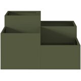  Vrtna saksija Maslinovo zelena 100 x 100 x 48 cm Čelik | shoptok.hr