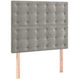 Box spring krevet s madracem svjetlosivi 80 x 200 cm baršunasti | shoptok.hr