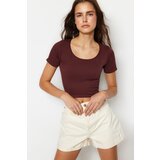 Trendyol Blouse - Brown - Fitted | shoptok.hr