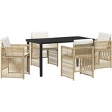  Vrtni set za objed 5 pcs Bež Čelik s prahom premazan | shoptok.hr