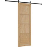 vidaXL Klizna vrata s setom okova 73,5x211 cm od punog drva od bora | shoptok.hr