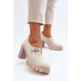 Kesi Women's high-heeled shoes, light beige tauina | Shoptok.si