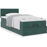 vidaXL okvir kreveta s madraca tamnozeleni 100x200cm baršunasti | shoptok.hr