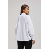 Marisse Shirt With Silver Decorative Buttons And White Collar | Shoptok.si