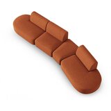 Milo Casa Sedežna garnitura iz šenilje v barvi terakote desni kot 428 cm Paolo – | Shoptok.si