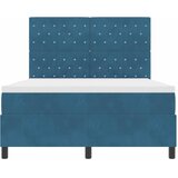  LED Box Spring Krevet Tamno plava 160 x 200 cm Baršun | shoptok.hr