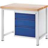 RAU delovna miza z ogrodjem, 3 predali velikosti l, višina po 1 x 120/180/240 mm, globina 700 mm, širina 1000 mm Cene