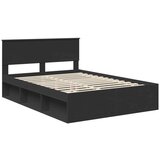  Konstrukcija postelje Črna 140 x 200 cm Masivno borovo les, (5000103569) | Shoptok.si