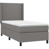  Krevet s oprugama i madracem tamnosivi 90 x 190 cm od tkanine | shoptok.hr