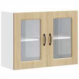Maison Chic Kuhinjska stenska omarica - Kuhinjska omarica s steklenimi vrati Kalmar sonoma iu1373, (22063808) | Shoptok.si