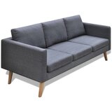 vidaXL Trosjed Sofa od Tkanine Tamno Sivi Cijene