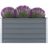 Maison Chic Dvignjeno Cvetlično korito - Cvetlični Lonec 100x100x45 cm pocinkano jeklo sivo, (21790564) | Shoptok.si