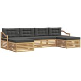  Set vanjskih sofa 6 pcs Bijela i antracit 325 x 162,5 x 73 cm | shoptok.hr