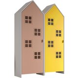 Vipack Rumena/rožnata otroška garderobna omara 115x171,5 cm CASAMI BRUGES – | Shoptok.si