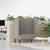 vidaXL Highback Sofa Smeđesiva 109x56x121 cm Tkanina | shoptok.hr