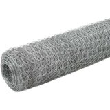  Mrežna ograda od pocinčanog čelika za kokoši 25 x 1 2 m srebrna | shoptok.hr