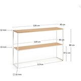 Kave Home Bela/naravna stranska mizica v hrastovem dekorju 30x120 cm Yoana – | Shoptok.si