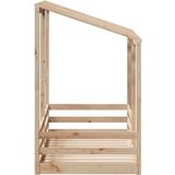 vidaXL Dječji krevet s krovom 80 x 160 cm od masivne borovine | shoptok.hr