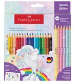  BOJE DRVENE 18BOJA GRIP 2001 PLUS 6BOJA DRVENIH SPARKLE PASTEL UNICORN FABER CASTELL 201543 BLISTER | Shoptok.si