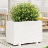 vidaXL Vrtna sadilica bijela 70x40x49,5 cm od masivne borovine