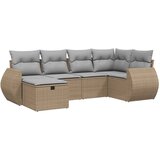 Maison Chic Seti vrtnega pohištva - Vrtna garnitura - Vrtni pohištvo set 6-delna z blazinami bež poli ratan, (21813569) | Shoptok.si