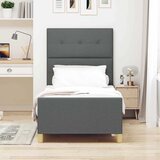  Krevetna konstrukcija Tamno siva 90 x 200 cm tkanina | shoptok.hr