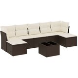 vidaXL 8-dijelni set vrtnih sofa s jastucima smeđi od poliratana | shoptok.hr