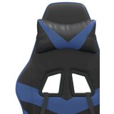  Igraća stolica od umjetne kože s osloncem za noge crno-plava | shoptok.hr