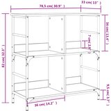 Police za knjige boja hrasta 78,5x33x82 cm konstruirano drvo | shoptok.hr