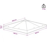 Gazebo Pokrov za gazebo s streho Taupe 300 x 300 cm Poliester in jeklo, (5000309459) | Shoptok.si
