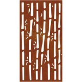  Vrtni zidni ukras 105 x 55 cm čelik COR-TEN s uzorkom bambusa | Eponuda.ba