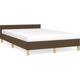 vidaXL Posteljni okvir z vzglavjem temno rjav 120x190 cm tkanina Cene