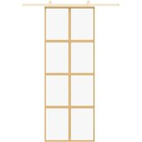  Klizna vrata zlatna 76x205 cm prozirno staklo ESG i aluminij | shoptok.hr
