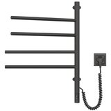  Vertaduro - Električni okretni sušač za peškire sa termostatom ARA 60W/230V 65x49 cm IP44 crna | Eponuda.com