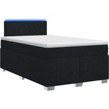  s box springom, madracem i LED-om Crna 120 x 190 cm | shoptok.hr