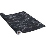 vidaXL Samolepilna folija za pohištvo črn kamen 500x90 cm PVC | Shoptok.si