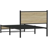  Metalni okvir kreveta bez madraca boja hrasta sonome 107x203 cm | Eponuda.com