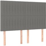 Maison Chic Posteljno vzglavje - Vzglavna omarica 4 kosa temno siv 72x5x78/88 cm blago, (22077811) Cene