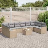  Sjedeća garnitura za vrt Bež 55 x 55 x 37 cm poliratan | Shoptok.si