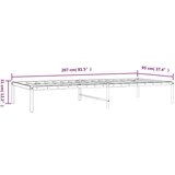 Metalni okvir za krevet bijeli 90x200 cm | shoptok.hr